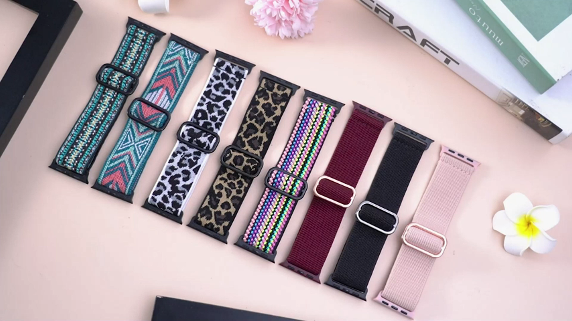 Elastic Nylon Strap for Apple Watch Ultra 3 2 49mm IWatch Series 11 10 9 8 7 6 5 4 SE3 SE2 SE Bands 46mm 45mm 41mm 44mm 40mm 42mm 38mm Sport Belt Adjustable Band Bracelet Tali Jam Smartwatch 8 Ultra MAX 9 PRO DT No 1 HW22 W26 IWO T500 +