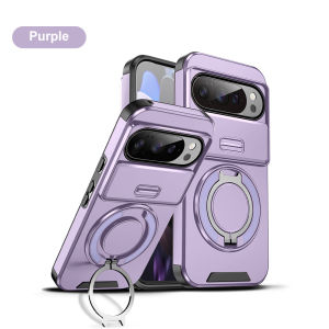 TAOYUNXI | Magnetic Metal Ring Bracket Case For Google Pixel 10 Pro XL 9 Pro XL 7 8 Pro 9A 8A Slide Camera Lens Protection Shockproof Cover