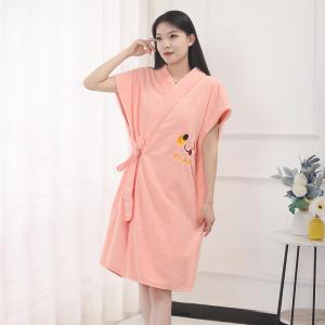 Bộ Đồ Bơi Lông Cừu San Hô Mùa Hè 2025 Mới Cho Nữ Áo Choàng Tắm Ngắn Nhanh Khô Cỡ Lớn Khăn Tắm Đồ Ngủ Thoải Mái