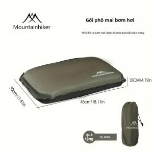 Mountainhiker | Gối Cắm Trại Tự Bơm Hơi Mountainhiker Chất Liệu Cotton Đàn Hồi Cao Êm Ái Thoải Mái Dùng Cho Mọi Người Khi Ngủ Lý Tưởng Cho Các Chuyến Đi Dã Ngoại.