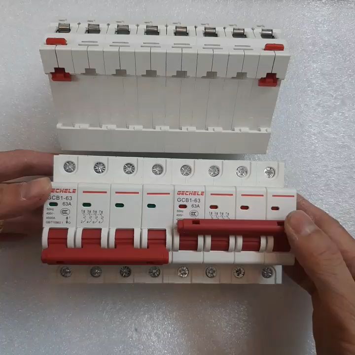 Bộ cầu dao đảo chiều dạng aptomat 3 pha 63A 380V GECHELE dùng thay cho ...