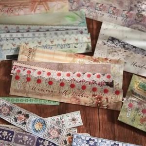 Mr.Paper 2 Gói Dải Dài Giấy Kraft Trắng Dán Cho DIY Tạp Chí Scrapbooking Nhật Ký Cắt Dán-Thẻ Cứng Trang Trí Vật Dụng
