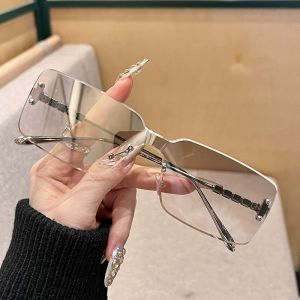 JN IMPRESSION แว่นตากันแดดป้องกันการกันแดดรังสียูวีแฟชั่นแว่นตากันแดดไร้กรอบแบบบูรณาการใหม่ที่มีพื้นผิวแว่นตาเดียวกัน