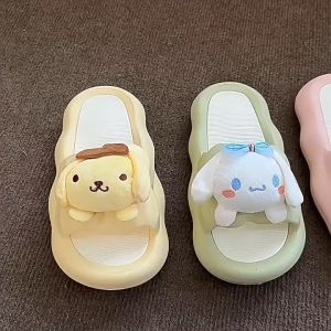 ส่งไว!! 429 รองเท้าเกาหลี รองเท้าแตะผู้หญิง รองเท้าแบบสวม สวมใส่สบาย ประดับด้วยหัวการ์ตูน น่ารักพื้นนิ่มมาก