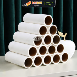 Combo 5 Lõi Lăn Bụi 10cm/60 tờ TẶNG 1 Cây Lăn Làm Sạch Quần Áo Lông Thú Ga Giường - Lõi Dự Phòng 60 Tờ Lăn Dự Phòng Thay Thế