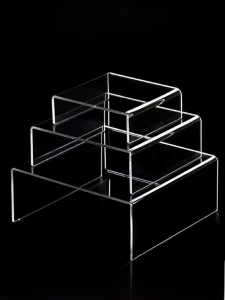 Acrylic Multi-Layered Display Stand Transparent Desktop Organizer Cabinet Divider Shelf Plastic Storage Rack Home Organization