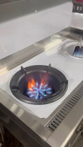 100/120CM BURNER DAPUR DUA TUNGKU HIGH PRESSURE/ 双圈猛火高压炒炉 STAINLESS STEEL DAPUR KWALI RANGE/DAPUR MASAK/ STOVE KUAT API BIRU TAJAM/ ADD-ON SHELF & SUS SALURAN GAS PIPE/KITCHEN EQUIPMENT