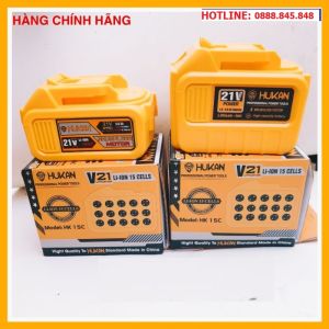 Pin HUKAN 15cell 21V Li-ion dung lượng cao chân pin phổ thông cho dòng máy khoan X1 X6 X7 X8 X9 AG-PR99 cưa máy