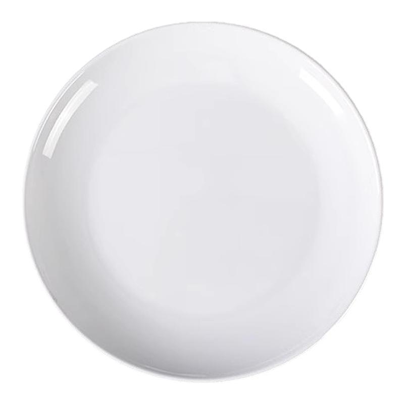 Commercial Use White Round Plastic Melamine Like Ceramic Dish