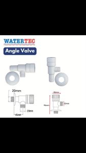 WATERTEC White Plastic Stop Valve PVC Angle Valve Bidet Valve Toilet PP Bathroom HOMS
