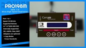 UReach PRO198M Hard Disk Cloner for 2.5 3.5 inch HDD SSD SATA3 30GB/min High Speed 1 to 1 Data Clone