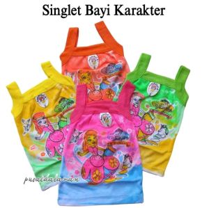 3PCS SINGLET BAYI/SINGLET BALITA PREMIUM/SINGLET BAYI KARAKTER