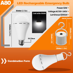 LED Rechargeable Bulb 7W 9W 12W E27 Emergency Light Bulb 100-240V for Home Power Outdoor Camping Failure Porch Garden Lamp
