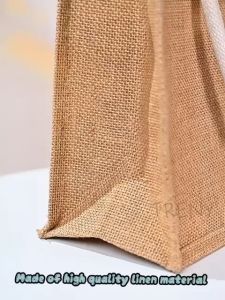 Burlap Bag Printed Jute Bag Canvas and Jute Bag Designer Jute Bag Jute Bag Eco-Friendly Bag Natural Fiber Bag Biodegradable Bag