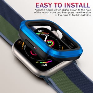 for apple watch case Ultra 2 49 มม.ป้องกันหน้าจออลูมิเนียม + Bumper for iwatch series 10 42 มม.46 มม.9 8 7 6 5 SE 4 45 มม.41 มม.44 มม.40 มม.กรณี