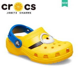 Crocs Kids minions CLOG Childrens Big Toe Shoes Hole Beach Sandals Lightweight Anti-Slip Suitable For Travel#206810