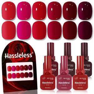 6-Piece Nail Polish Set 15ml/Bottle Suitable for All Seasons Semi-Permanent Easy to Apply DIY Nail Art Designs Colorful Na