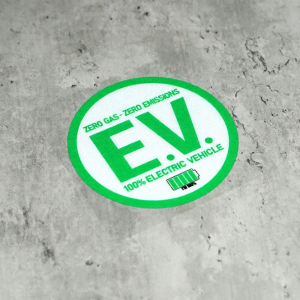 Zero Emission EV Reflective Warning Car Decal