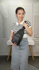 Túi đeo chéo nam túi đeo trước ngực da thật cao cấp IDIGO MB1 - 7011