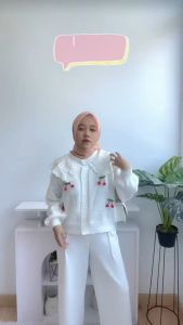 [Basica Moda] H355 Atasan Top Outer Cardigan Lace Collar Wanita Ayumi Rajut Knit Import