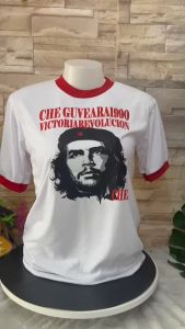 วินเทจชาย สไตล์วินเทจ เสื้อยืดแขนกุ๊น หญิง วินเทจพิมพ์ลาย เสื้อยืดแขนกุ๊น