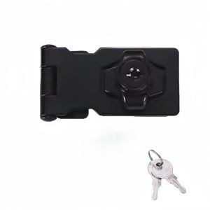 4 Inch Cabinet Keyed Hasp Locks Home Locking Hasps Heavy Duty Locking Hasp Staple With Keys Padlock Security Buckles Doors Bolts