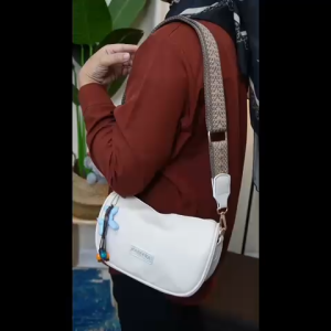 SKM Womens Stylish PU Leather Sling Bag with Pattern Strap Bag Perempuan Murah CS376