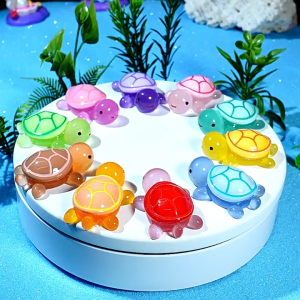 เต่าเรืองแส งเต่าเรซิ่น ตกเเต่งตู้ปลา คละสีเต่าสุ่ม 5/10ชิ้น พร้อมส่งในไทย