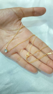 Noin - Kalung Titanium Hati Kecil Wanita Korea Gold Perhiasan Anti Karat