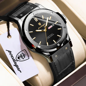 POEDAGAR | POEDAGAR Original Business Watch Men Luminous Waterproof Silicone Strap Luxury Male Clock Date Week Quartz Fashion Mens Watches