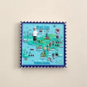 Setem Indonesia Bali Magnet i Sejuk Bercat 3D BALI Pelekat Magnet Pantai  Cenderamata Pelancongan Dunia