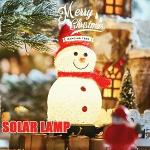 Christmas snowman solar light lawn garden light outdoor courtyard landscape ground plug-in decorative light