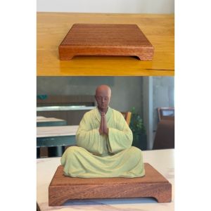 Đôn Gỗ Đế Gỗ chữ nhật nguyên khối dùng đặt tượng bonsai ấm trà thác khói trầm hương