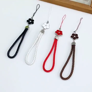 BW-C1308 Gantungan Hp Tali Anyaman Motif Bunga Sparkling Flower Phone Strap Serbaguna / Tali Lanyard