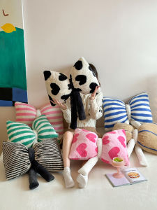 Đệm Đầu Giường Hình Thỏ Dễ Thương Có Nơ Bướm Nhiều Màu Đệm Đầu Giường Trưa Sáng Tạo Đệm Đầu Giường Phong Cách Ins