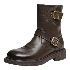 Reddragonfly | Autumn and Winter British Thick Heel Motor Boot Martin Boots