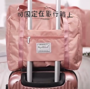 Túi Vải Đựng Đồ Du Lịch 41cm Màu Tím Pastel Dung Tích Lớn Túi Du Lịch Cài Vali Vải Dù Dày Dặn Chống Thấm Nước Đa Năng TIDO TI DO