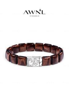 Red Tigers Eye 925 Silver Zen Charm Bracelet