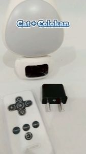 Lampu Tidur Model Kucing LED Wireless Lampu Tidur Jam Remote Digital Rechargeable Malam Dinding Remot
