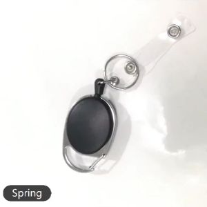 1pcs Retractable Pull Reel Chain Clips Reel Clip With Carabiner Reels Recoil Belt Key Ring Clips
