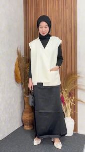 TERBARU VEST OUTER HANA ROMPI WANITA OVERSIZE ATASAN LUARAN KOREAN STYLE TERBARU ROMPI SLEVELES TOP BISA COD