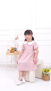 Leia - 53 Dress Motif Bunga/ Flower Dress Anak Perempuan Usia 3-9 Tahun