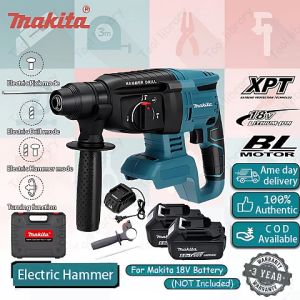 Makita 18V Cordless Brushless Electric Hammer Multi-functional Impact Drill   With Chisel Set Tools