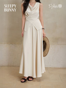 Summer Breathable White Top Elegant High Waist Skirt