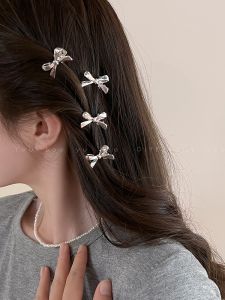 Small Butterfly Knot Hair Clip Womens Side Forehead Bangs Decorative Hair Accessories Twisted Braid Personalized Hair Accessories