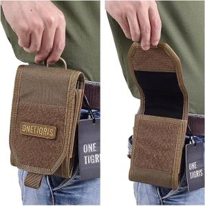 OneTigris MOLLE Tactical Hunting EDC Waist Bag Smartphone Holder Pouch for iPhone6s SE iPhone 14 13 12 11 8 7 6 Pro Max XR