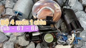 Bộ nắp combo 4 món 1 chìa. Gắn cho các dòng Cub 67 - 68 - CL50 - CD