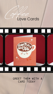 Bean Thinking About You Card Cute Coffee Love Greeting Card Romantic Espresso Latte Gift Greeting Romance Card