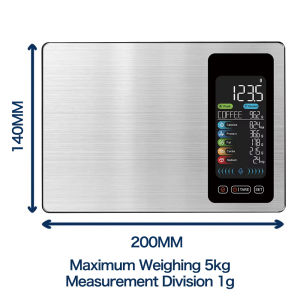 ICOMON | New AI Digital Smart Kitchen Scale 5kg/11lb USB Charge Stainless Steel Food Nutritional Calories Scale Voice Recognition Food