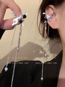 Chic Princess Butterfly Knot Ear Clips for Women with Luxury Gold Plated Alloy No Ear Hole Required Japanese and South Korean Style